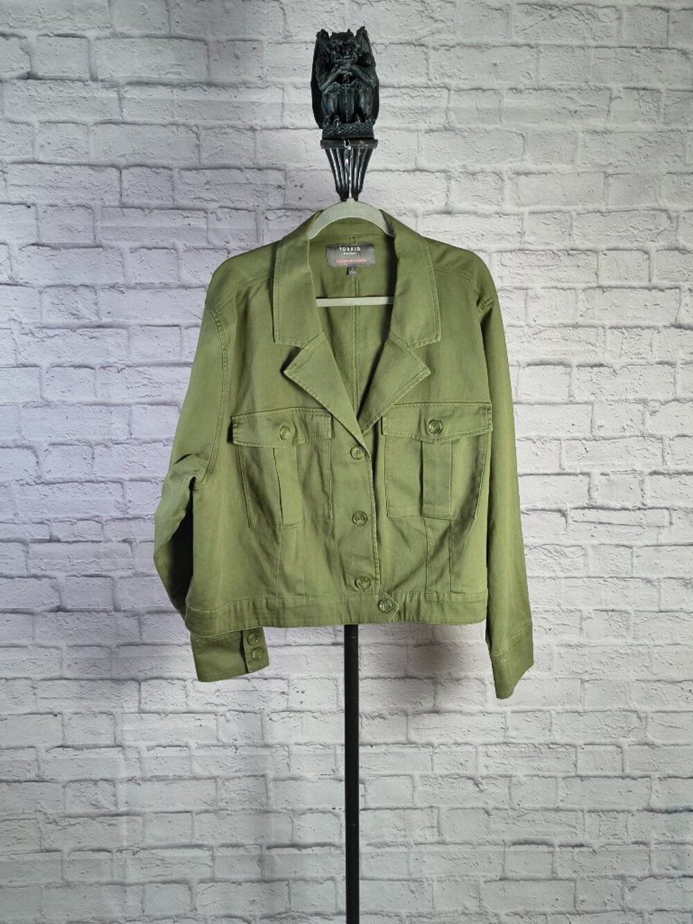 TORRID Twill Safari Jacket - Green, 4X
